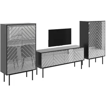 Композиция Boho 5 ОГОГО (арт.578674), (ЛДСП/Черный) ОГОГО Обстановочка!