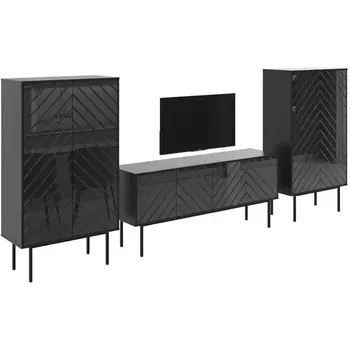 Композиция Boho 5 ОГОГО (арт.578709), (ЛДСП/Черный) ОГОГО Обстановочка!