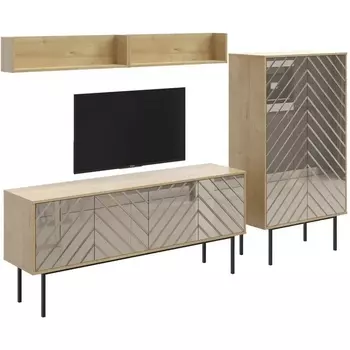 Композиция Boho 6 ОГОГО (арт.572675), (ЛДСП/Дуб Корбридж,Бронзовый) ОГОГО Обстановочка!