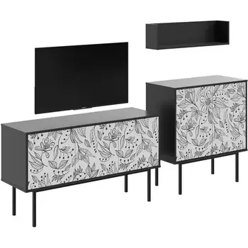 Композиция Boho Color 1 ОГОГО (арт.599546), (ЛДСП/Черный) ОГОГО Обстановочка!