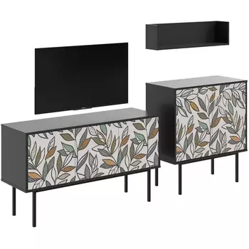 Композиция Boho Color 1 ОГОГО (арт.599547), (ЛДСП/Черный) ОГОГО Обстановочка!