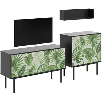 Композиция Boho Color 1 ОГОГО (арт.599549), (ЛДСП/Черный) ОГОГО Обстановочка!