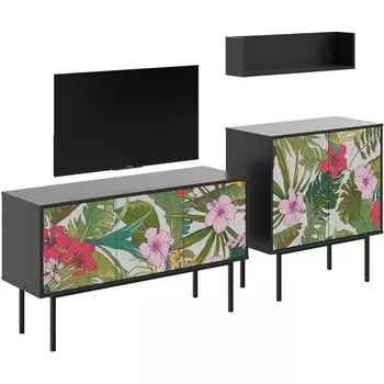 Композиция Boho Color 1 ОГОГО (арт.599550), (ЛДСП/Черный) ОГОГО Обстановочка!