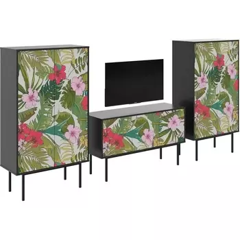 Композиция Boho Color 3 ОГОГО (арт.599574), (ЛДСП/Черный) ОГОГО Обстановочка!