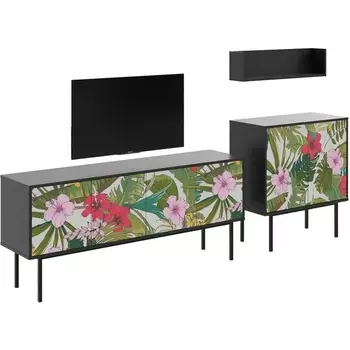 Композиция Boho Color 4 ОГОГО (арт.599586), (ЛДСП/Черный) ОГОГО Обстановочка!