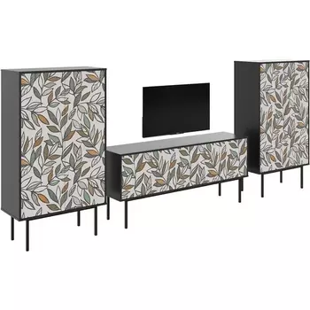 Композиция Boho Color 5 ОГОГО (арт.599595), (ЛДСП/Черный) ОГОГО Обстановочка!