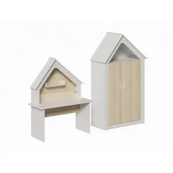 Композиция Campi №10 ОГОГО (арт.724408), (ЛДСП/Белый,Ясень Коимбра) ОГОГО Обстановочка!