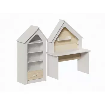 Композиция Campi №11 ОГОГО (арт.724409), (ЛДСП/Белый,Ясень Коимбра) ОГОГО Обстановочка!