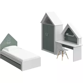 Композиция Campi №1 ОГОГО (арт.341333), (ЛДСП/Зеленый) ОГОГО Обстановочка!