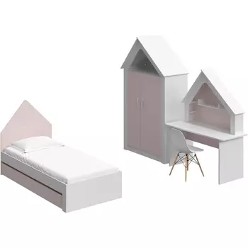 Композиция Campi №1 ОГОГО (арт.341334), (ЛДСП/Розовый) ОГОГО Обстановочка!