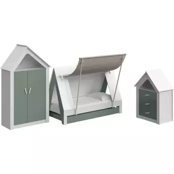 Композиция Campi №3 ОГОГО (арт.341026), (ЛДСП/Зеленый) ОГОГО Обстановочка!