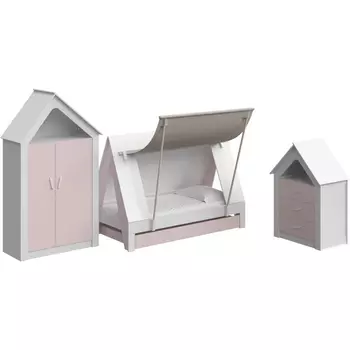 Композиция Campi №3 ОГОГО (арт.341027), (ЛДСП/Розовый) ОГОГО Обстановочка!