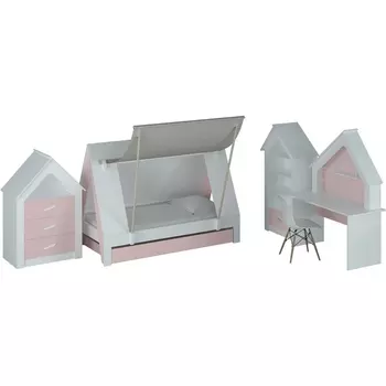 Композиция Campi №4 ОГОГО (арт.341050), (ЛДСП/Розовый) ОГОГО Обстановочка!