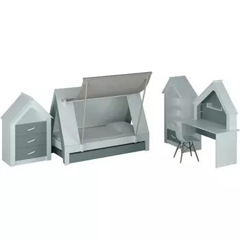 Композиция Campi №4 ОГОГО (арт.341052), (ЛДСП/Зеленый) ОГОГО Обстановочка!