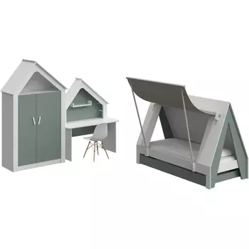 Композиция Campi №5 ОГОГО (арт.341053), (ЛДСП/Зеленый) ОГОГО Обстановочка!