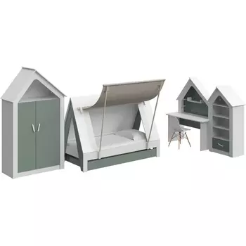 Композиция Campi №6 ОГОГО (арт.341055), (ЛДСП/Зеленый) ОГОГО Обстановочка!