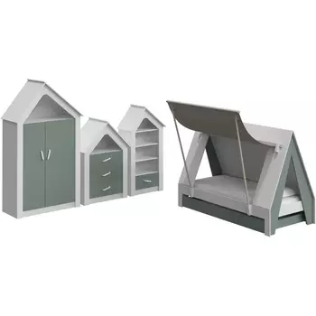 Композиция Campi №7 ОГОГО (арт.341061), (ЛДСП/Зеленый) ОГОГО Обстановочка!