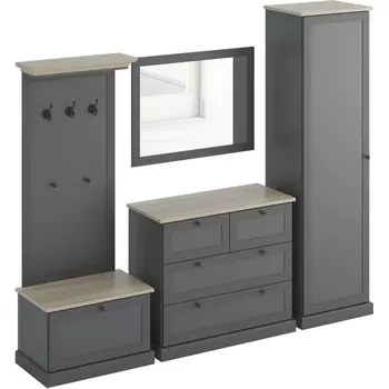 Композиция Caprio 1 ОГОГО (арт.472636), (ЛДСП,МДФ/Серый) ОГОГО Обстановочка!