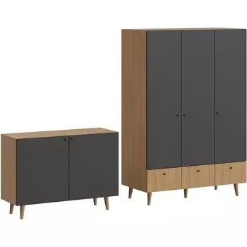 Композиция Frida 10 ОГОГО (арт.839408), (ЛДСП/Черный) ОГОГО Обстановочка!