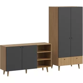 Композиция Frida 11 ОГОГО (арт.839410), (ЛДСП/Черный) ОГОГО Обстановочка!