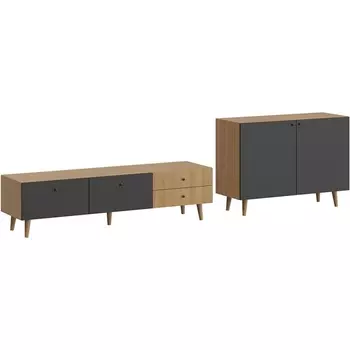 Композиция Frida 1 ОГОГО (арт.839390), (ЛДСП/Черный) ОГОГО Обстановочка!