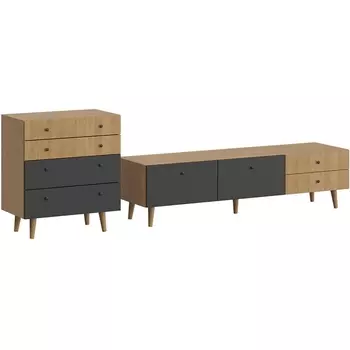 Композиция Frida 2 ОГОГО (арт.839392), (ЛДСП/Черный) ОГОГО Обстановочка!