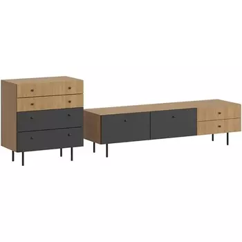 Композиция Frida 2 ОГОГО (арт.839393), (ЛДСП/Черный) ОГОГО Обстановочка!