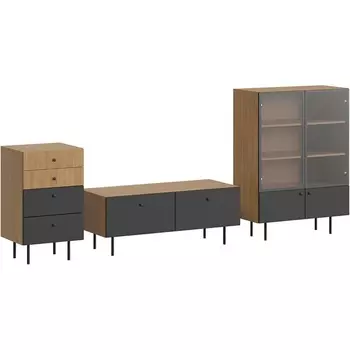 Композиция Frida 4 ОГОГО (арт.839397), (ЛДСП/Черный) ОГОГО Обстановочка!