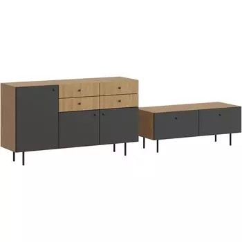 Композиция Frida 6 ОГОГО (арт.839401), (ЛДСП/Черный) ОГОГО Обстановочка!