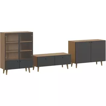 Композиция Frida 7 ОГОГО (арт.839402), (ЛДСП/Черный) ОГОГО Обстановочка!