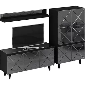 Композиция Kristal 2 ОГОГО (арт.331082), (ЛДСП/Черный) ОГОГО Обстановочка!