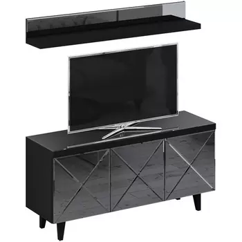 Композиция Kristal 4 ОГОГО (арт.330768), (ЛДСП/Черный) ОГОГО Обстановочка!