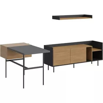 Композиция Look 20 (ЛДСП/Черный) ОГОГО Обстановочка! арт.848785