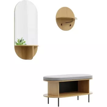 Композиция Movie №2 ОГОГО (арт.837839), (ЛДСП,Зеркало/Дуб Корбридж) ОГОГО Обстановочка!