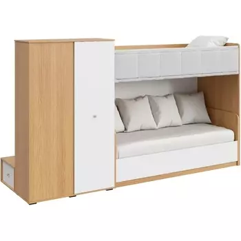 Композиция Play 10 ОГОГО (арт.853104), (ЛДСП/Белый,Дуб Корбридж) ОГОГО Обстановочка!