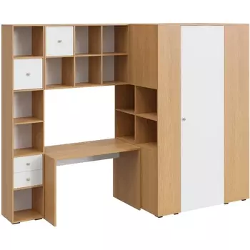 Композиция Play 22 ОГОГО (арт.853131), (ЛДСП/Белый,Дуб Корбридж) ОГОГО Обстановочка!