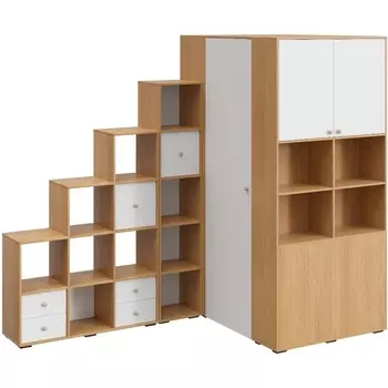 Композиция Play 4 ОГОГО (арт.853088), (ЛДСП/Белый,Дуб Корбридж) ОГОГО Обстановочка!