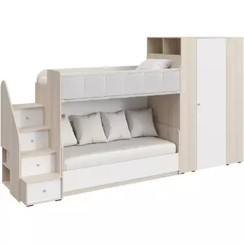 Композиция Play 6 ОГОГО (арт.860160), (ЛДСП/Белый,Ясень Коимбра) ОГОГО Обстановочка!