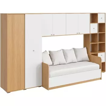 Композиция Play 9 ОГОГО (арт.853090), (ЛДСП/Белый,Дуб Корбридж) ОГОГО Обстановочка!