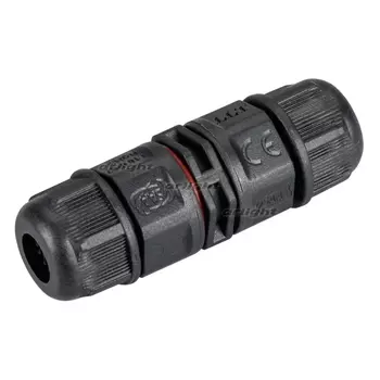 Коннектор прямой NEO-CON-I-2pin-BK (3-7mm, IP67) (Arlight, IP67 Пластик, 3 года) 024936