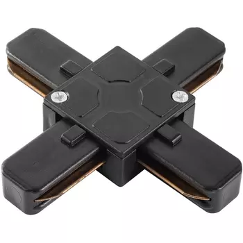 Коннектор однофазный X-образный AM Group TRACK AM178 BK