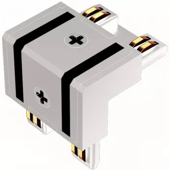 Коннектор питания внешний угловой для ультратонкого шинопровода iLedex Vision48/25 POWER CONNECT 4825-Г-TYPE-WH