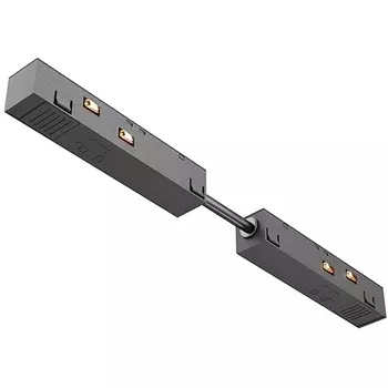 Коннектор питания прямой гибкий 5см Exility черный (магнитный) Maytoni Technical TRA034CPC-42B-5