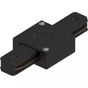 Коннектор прямой однофазный для шинопровода, черный Feron LD1006 41735