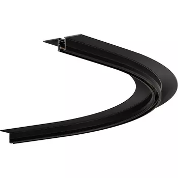Коннектор радиусный R600 встраиваемый под ГКЛ 9,5мм черный Maytoni Accessories for tracks Levity TRA184-R600-12B