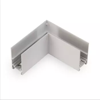 Коннектор угловой для накладного магнитного шинопровода AM Group MAGNET AM401 LL-20B 90° горизонтальный WH