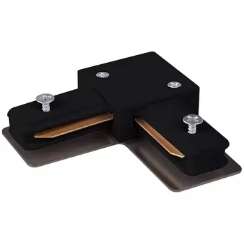 Коннектор угловой для однофазного шинопровода черный Elektrostandard Track Rail BK Surface TRC-1-1-L-BK