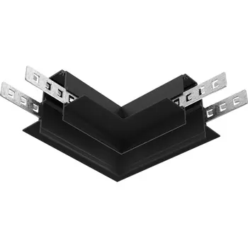 Коннектор угловой Exility встраиваемый под ГКЛ 12,5мм, черный Maytoni Accessories for tracks Exility TRA034CL-42.12B