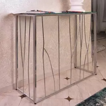 Консольный стол AllConsoles 1021-CS clear серебряный