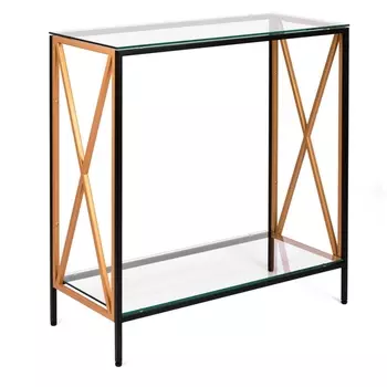 Консольный стол AllConsoles 1033-CB_G clear черный муар, золотой